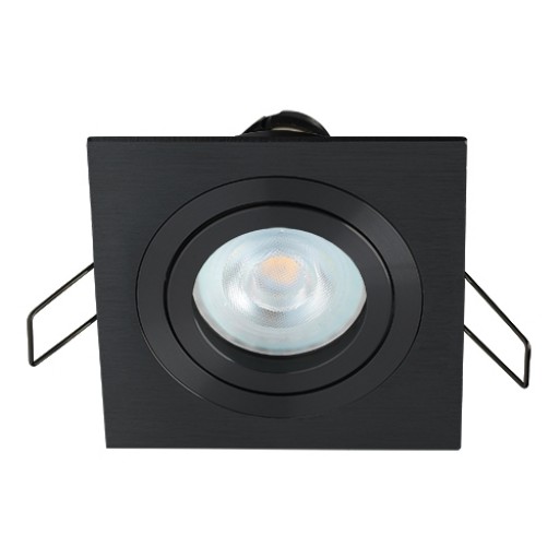 bladeren kubus Installatie Coblux LED inbouwspot | zwart | vierkant | warmwit | 5 watt | dimbaar |  kantelbaar – Welkom bij LED Centrale